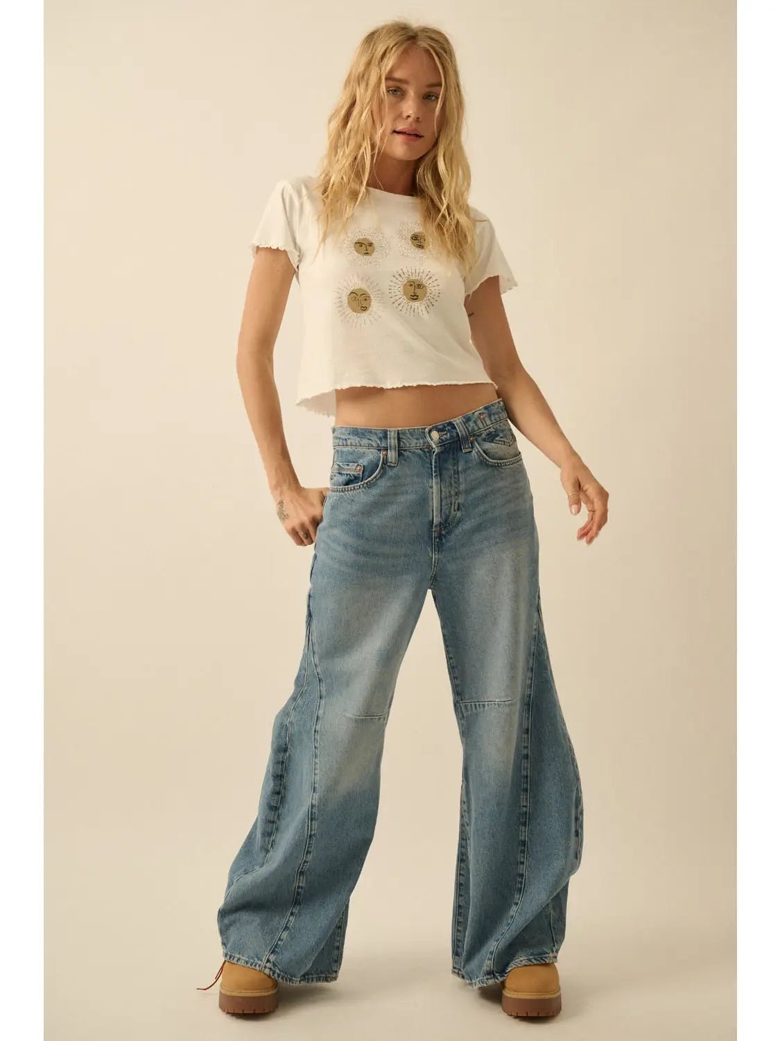 Solar Muse Cropped Baby Tee - Westly