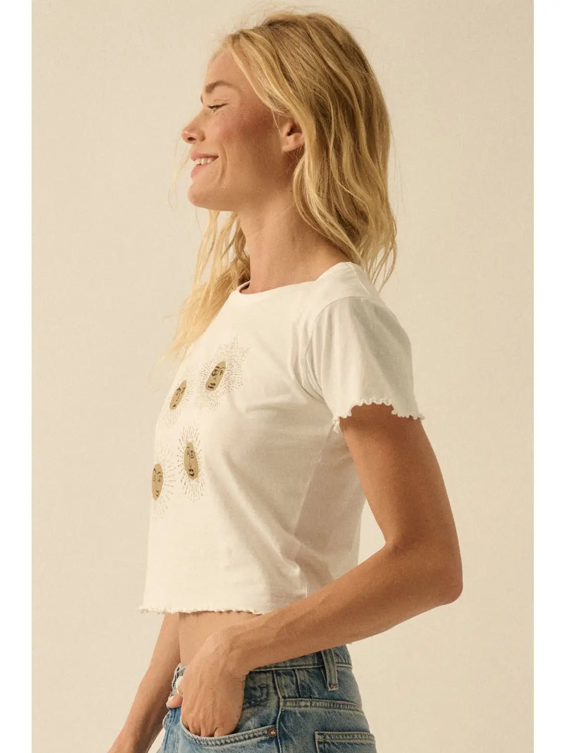 Solar Muse Cropped Baby Tee - Westly