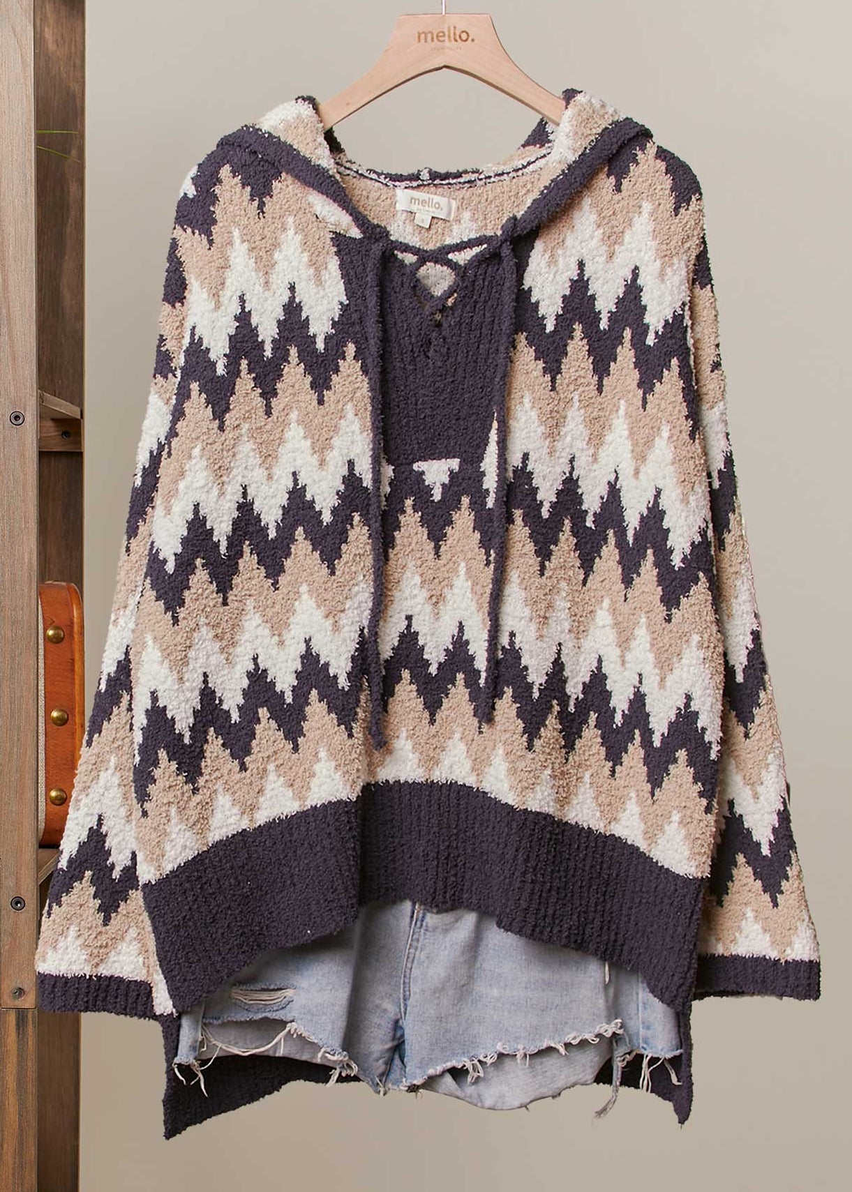 Solvang Textured Hooded Sweater - Westly