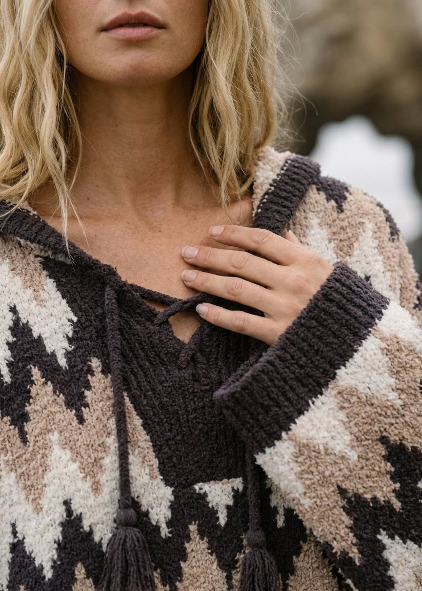 Solvang Textured Hooded Sweater - Westly