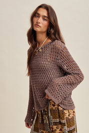 Sorelle Open Knit Sweater - Cocoa