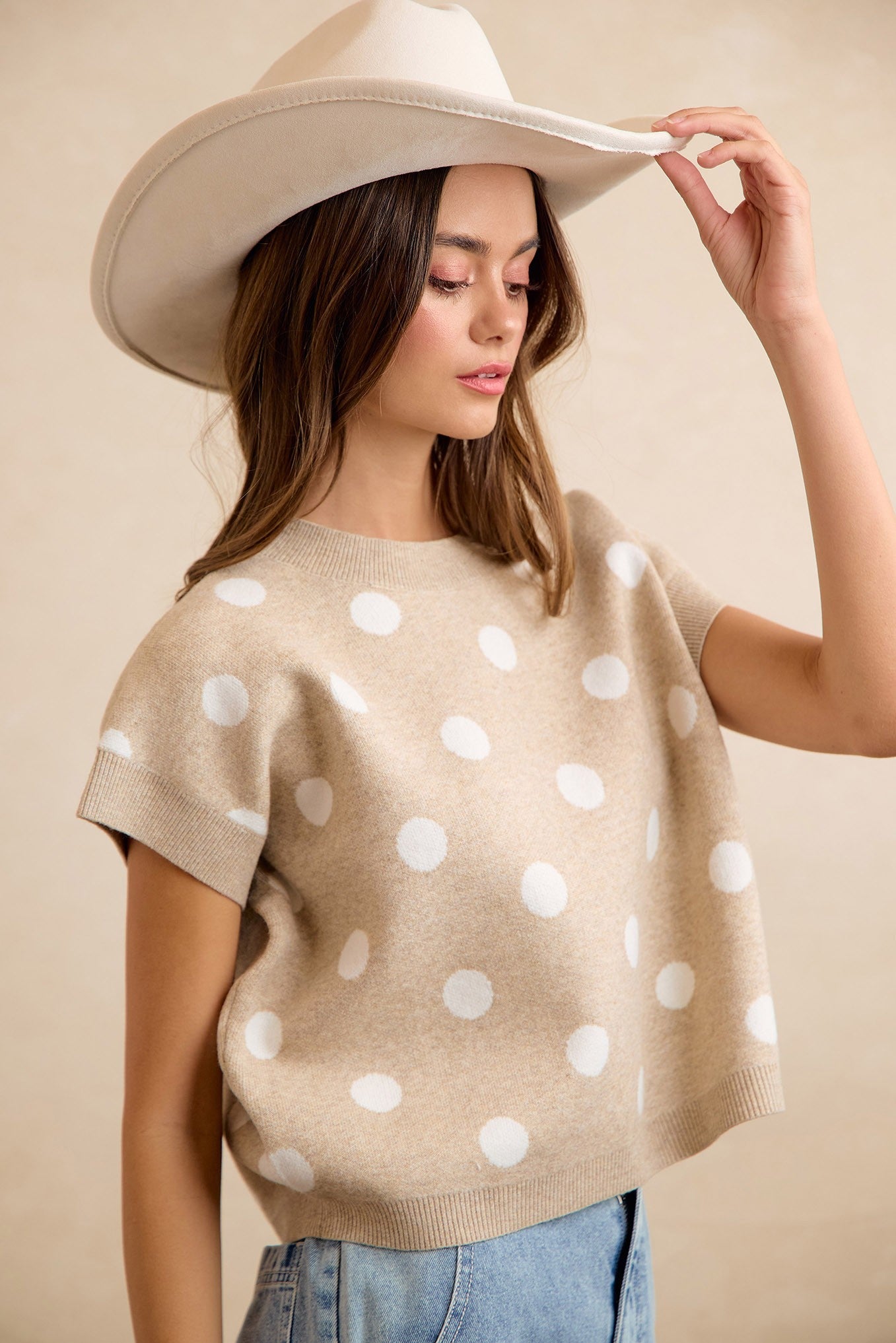 Spare Change Polka Dot Sweater Vest - Westly