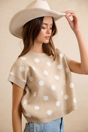 Spare Change Polka Dot Sweater Vest - Westly