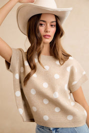 Spare Change Polka Dot Sweater Vest - Westly