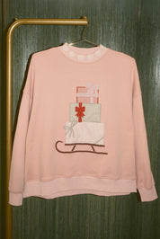 Special Delivery Gift Sleigh Sweatshirt in Dusty Pink — product photo 07