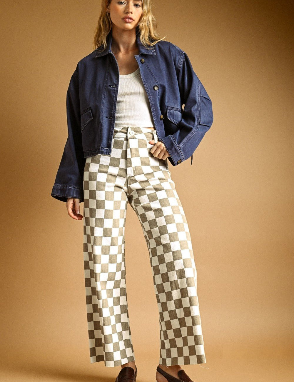 Speedway Checker Board Stretch Pants - Westly