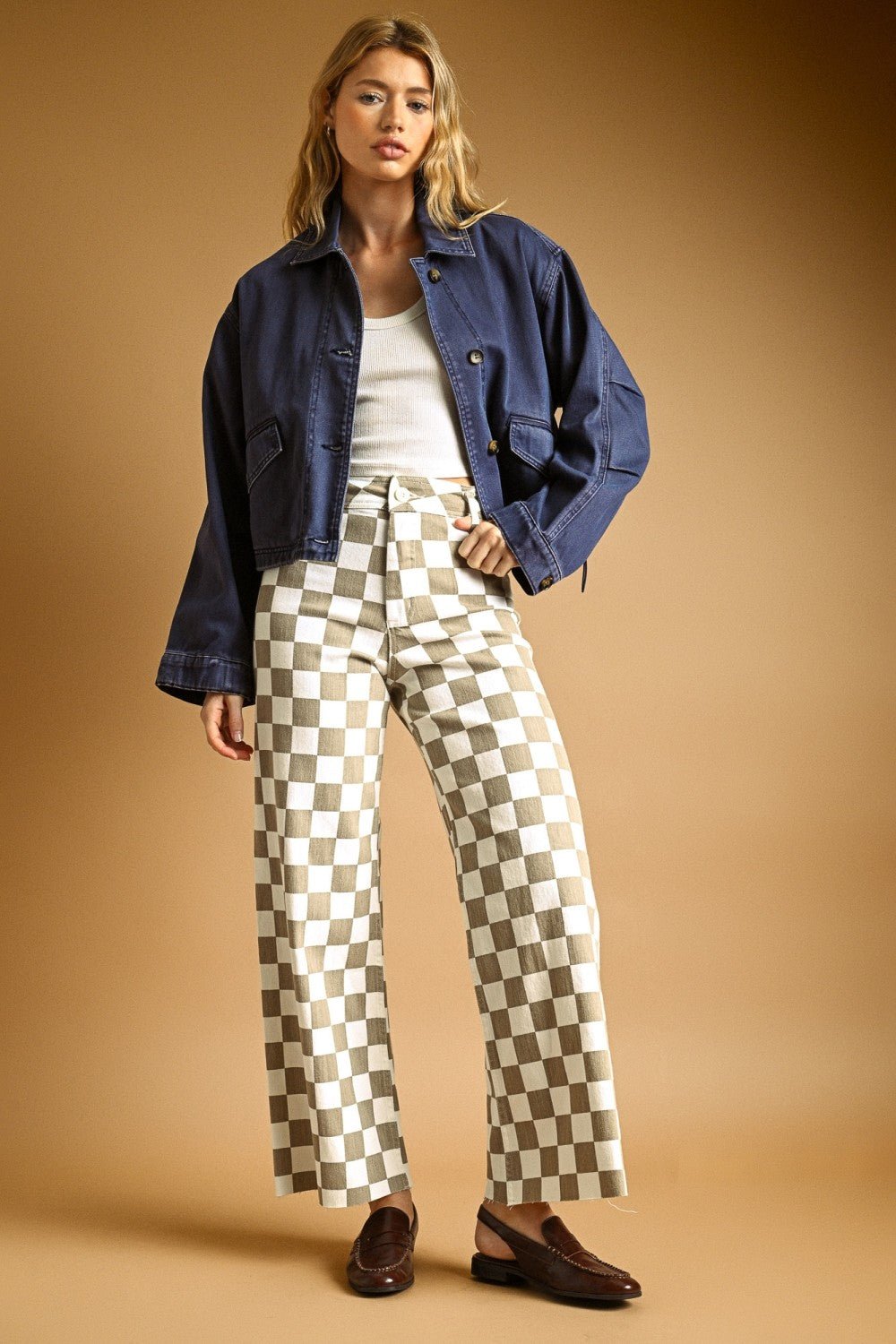 Speedway Checker Board Stretch Pants - Westly