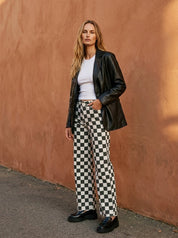 Speedway Checker Board Stretch Pants - Westly