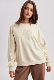 Spur Trail Boots Graphic Sweatshirt - Ecru Mocha