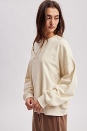Spur Trail Boots Graphic Sweatshirt - Ecru Mocha