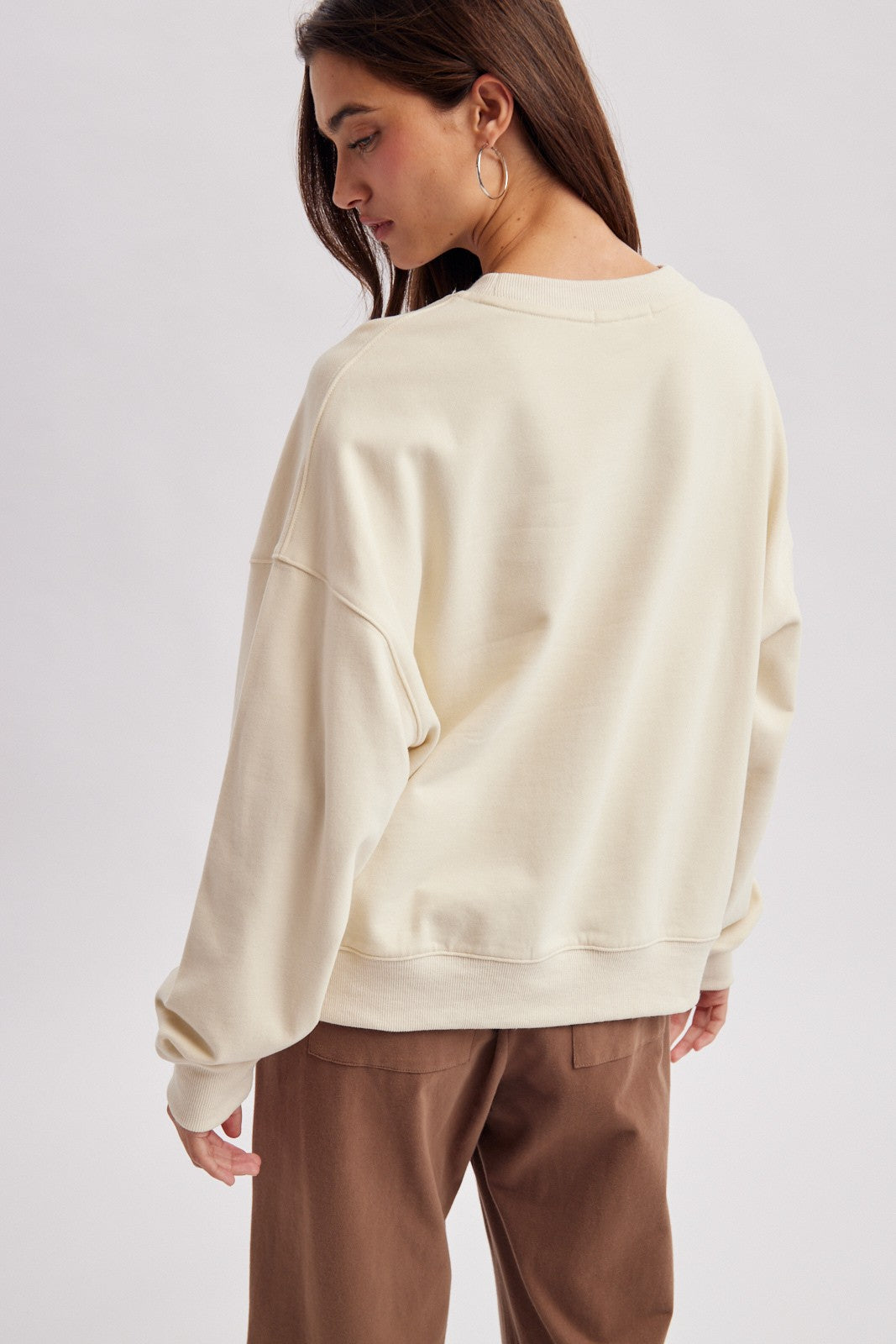 Spur Trail Boots Graphic Sweatshirt - Ecru Mocha
