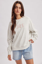 Spur Trail Boots Graphic Sweatshirt - Heather Grey Red