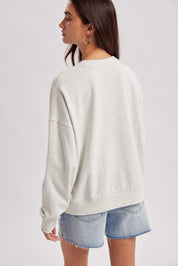 Spur Trail Boots Graphic Sweatshirt - Heather Grey Red