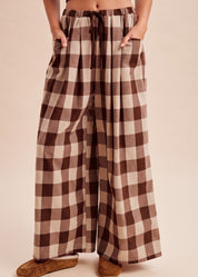 Square Study Embroidered Wide Leg Pants in Dark Cocoa - product photo 1