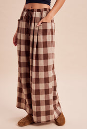 Square Study Embroidered Wide Leg Pants in Dark Cocoa - product photo 3