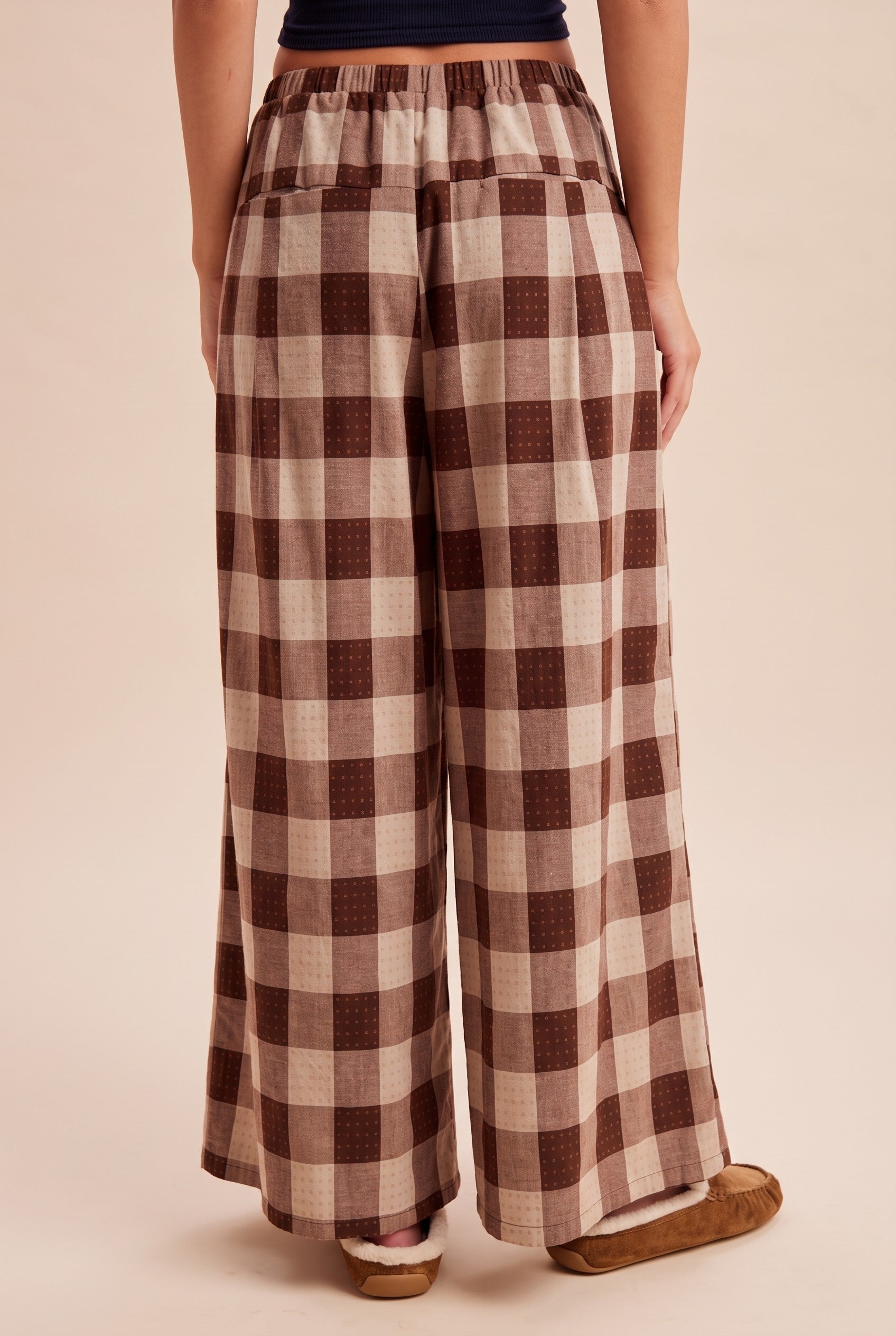 Square Study Embroidered Wide Leg Pants in Dark Cocoa - product photo 4