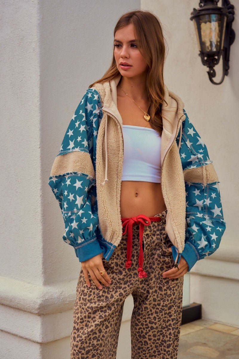 Starburst Fleece Detail Jacket - Westly