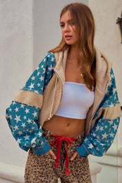 Starburst Fleece Detail Jacket - Westly