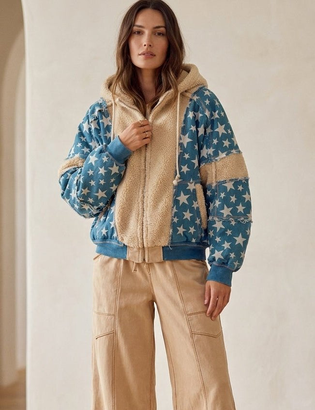 Starburst Fleece Detail Jacket - Westly
