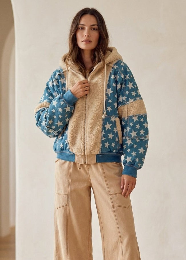 Starburst Fleece Detail Jacket - Westly