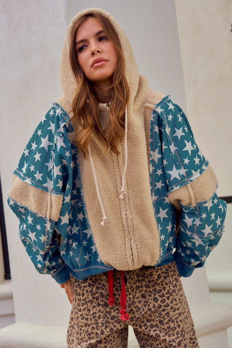 Starburst Fleece Detail Jacket - Westly
