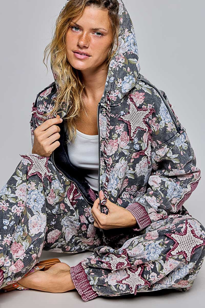Starcrossed Zip-Up Cropped Hoodie - Westly