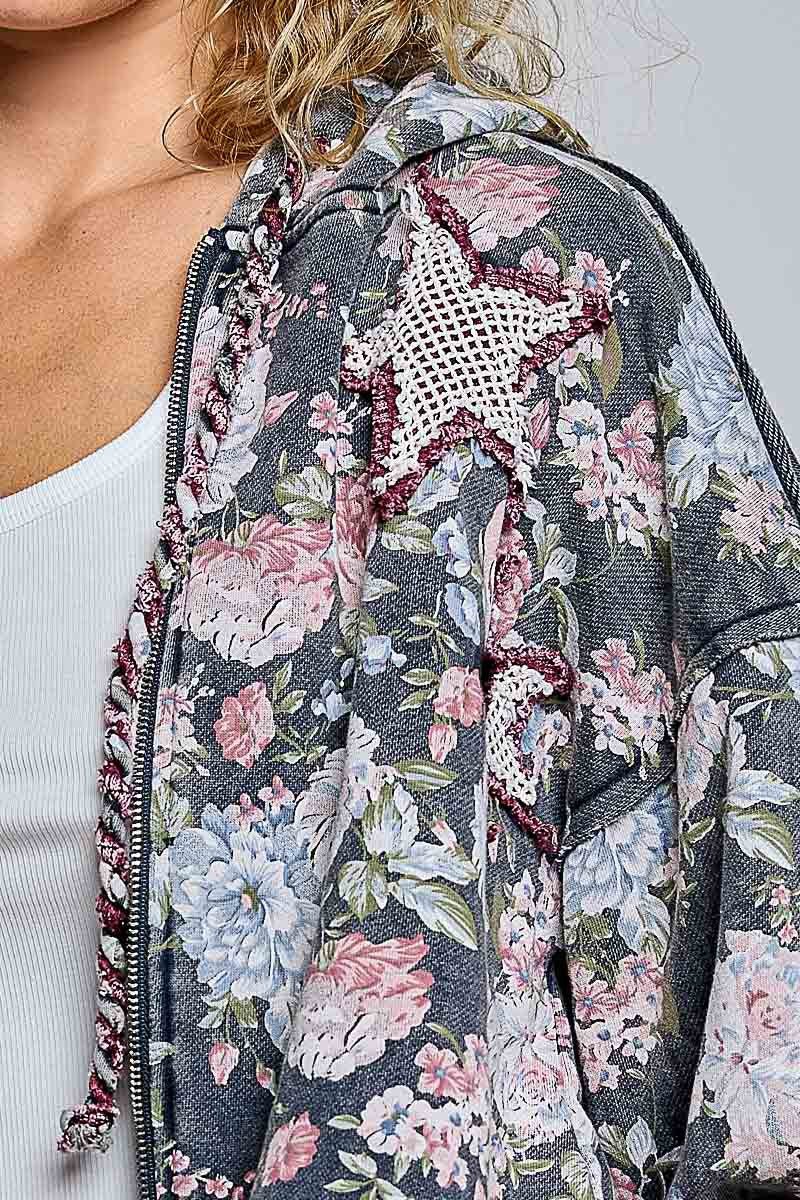 Starcrossed Zip-Up Cropped Hoodie - Westly