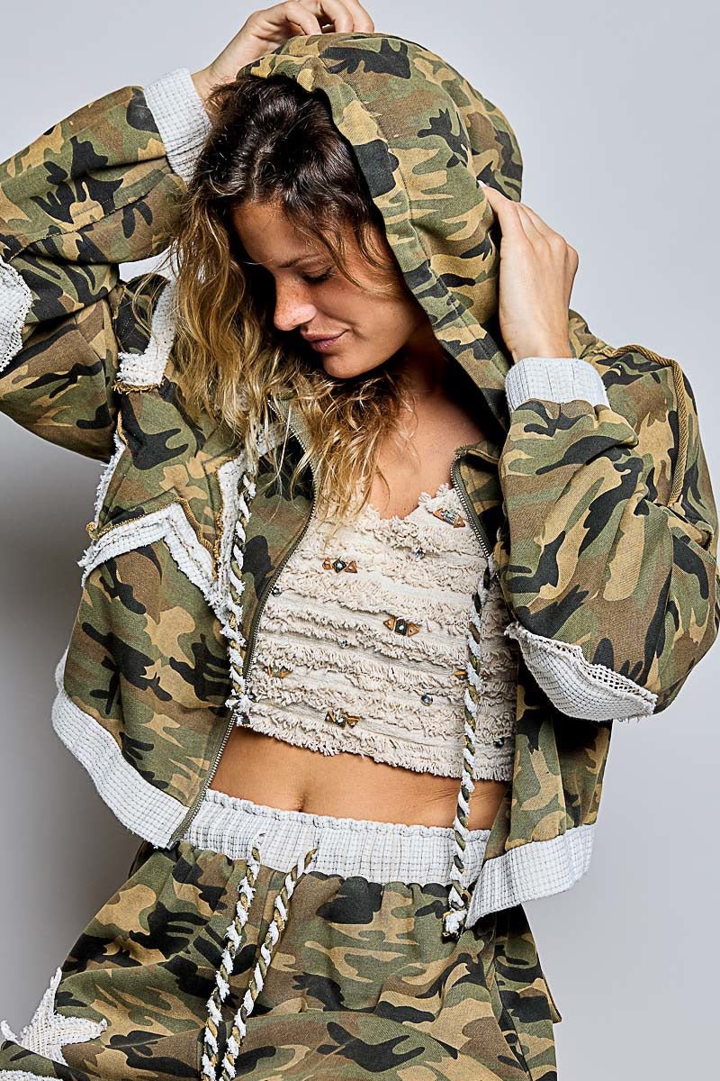 Starcrossed Zip-Up Cropped Hoodie - Westly