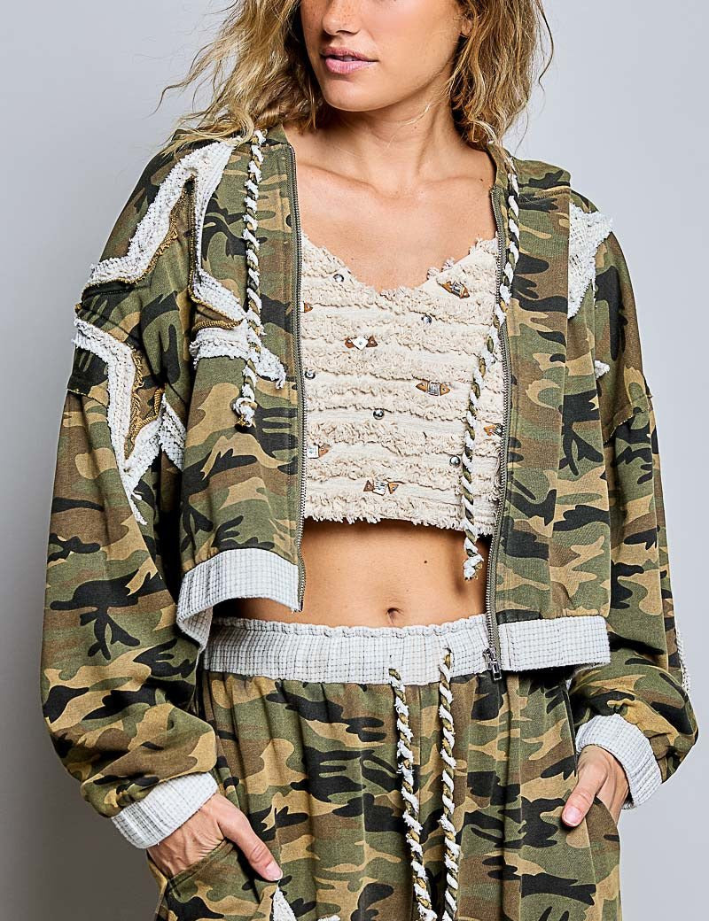 Starcrossed Zip-Up Cropped Hoodie - Westly