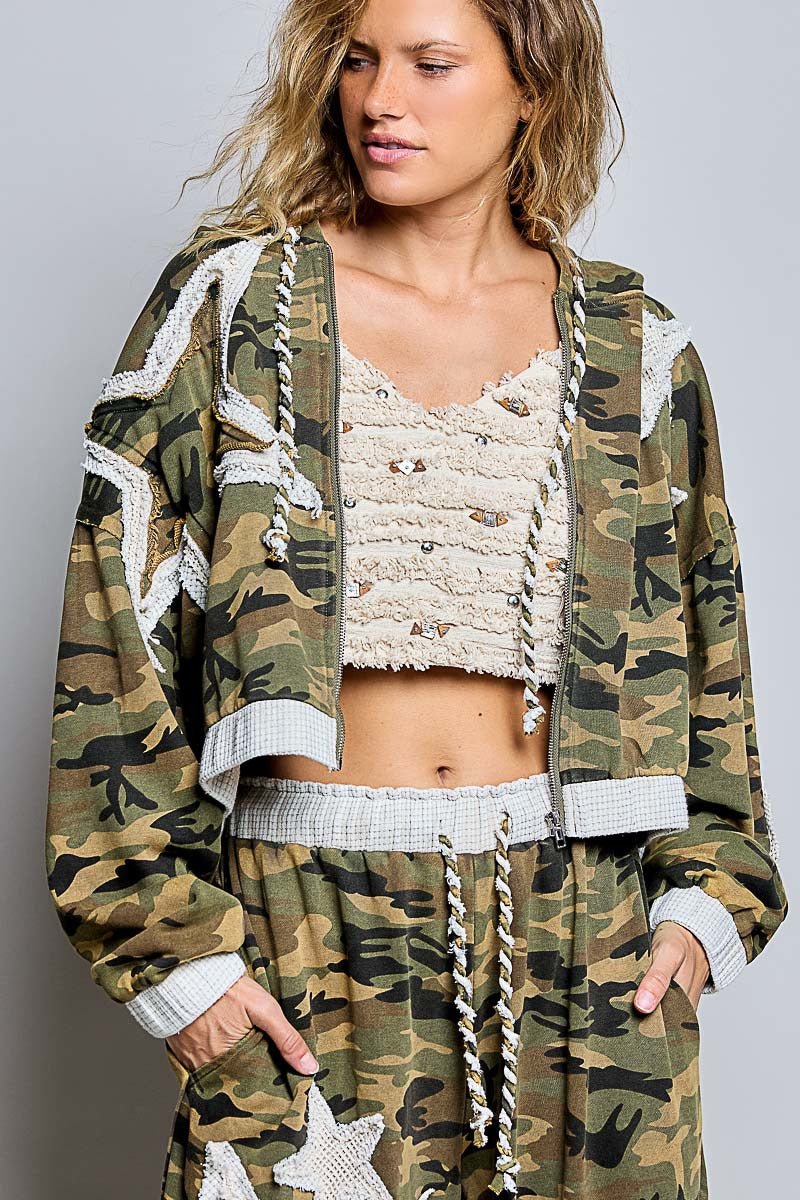 Starcrossed Zip-Up Cropped Hoodie - Westly