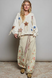 Starling Crochet Appliqué Sweater - Westly