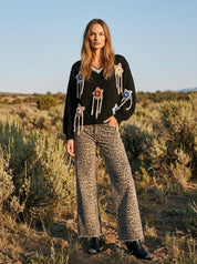 Starling Crochet Appliqué Sweater - Westly
