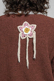 Starling Crochet Appliqué Sweater - Westly