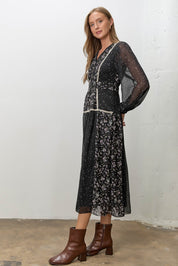 Starlit Meadow Floral Midi Dress - Westly