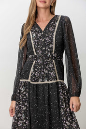 Starlit Meadow Floral Midi Dress - Westly