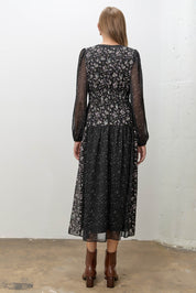 Starlit Meadow Floral Midi Dress - Westly