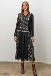 Starlit Meadow Floral Midi Dress - Westly