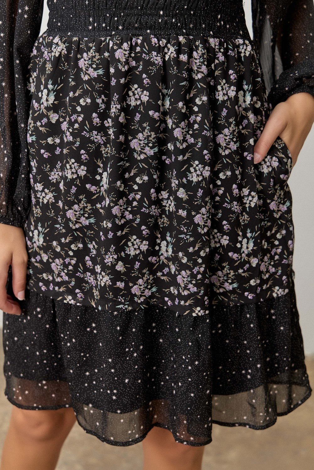 Starlit Meadow Floral Tiered Dress - Westly