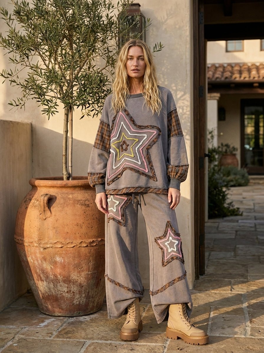 Starry Night Washed Terry Pants - Westly