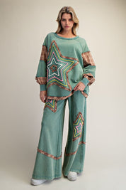 Starry Night Washed Terry Pants - Westly
