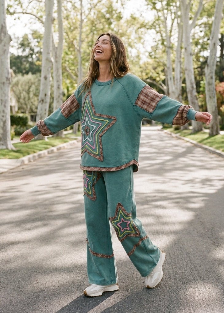 Starry Night Washed Terry Pants - Westly