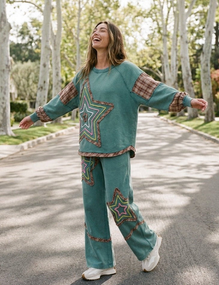 Starry Night Washed Terry Pants - Westly
