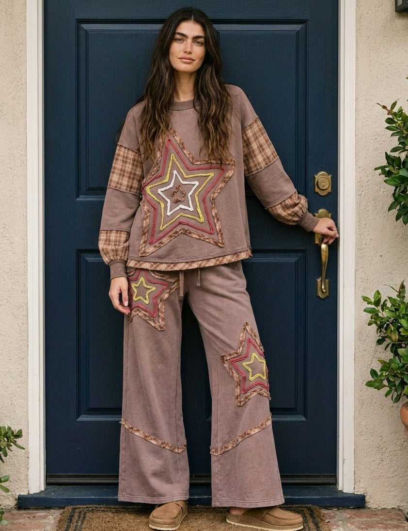 Starry Night Washed Terry Pants - Westly