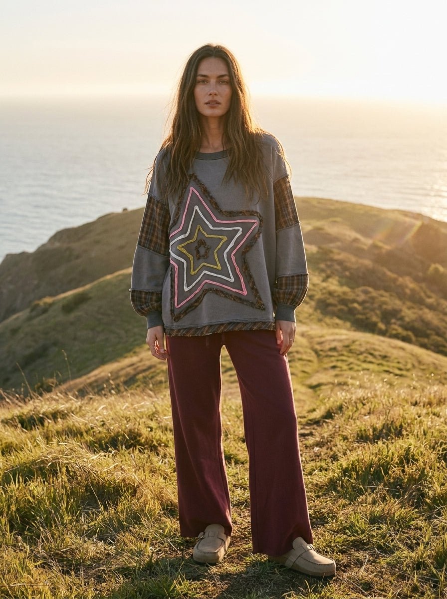 Starry Night Washed Terry Pullover - Westly