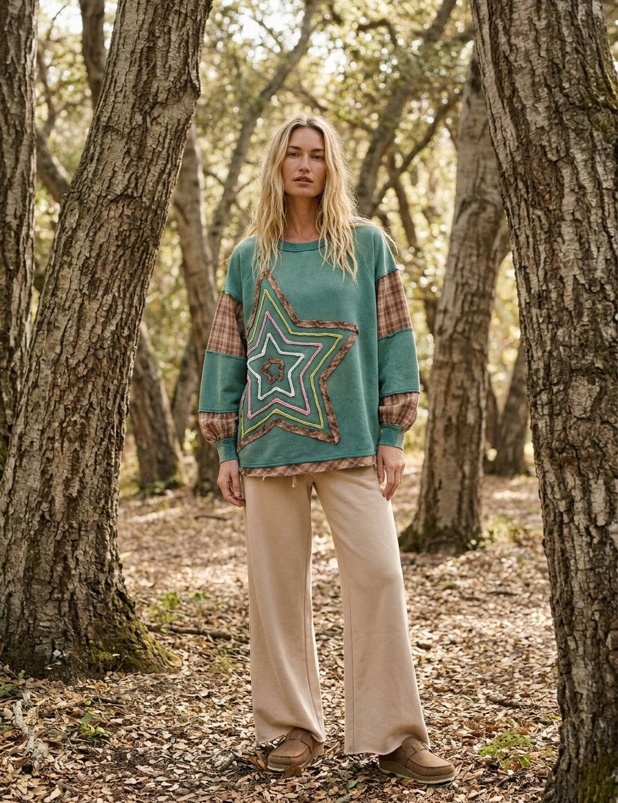 Starry Night Washed Terry Pullover - Westly