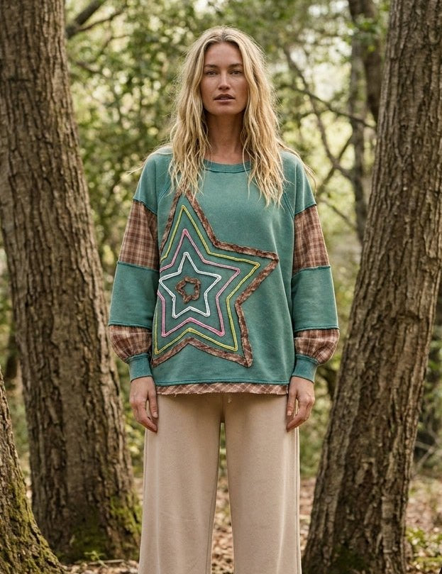 Starry Night Washed Terry Pullover - Westly