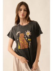 Starry Tiger Vintage Wash Graphic Tee - Westly