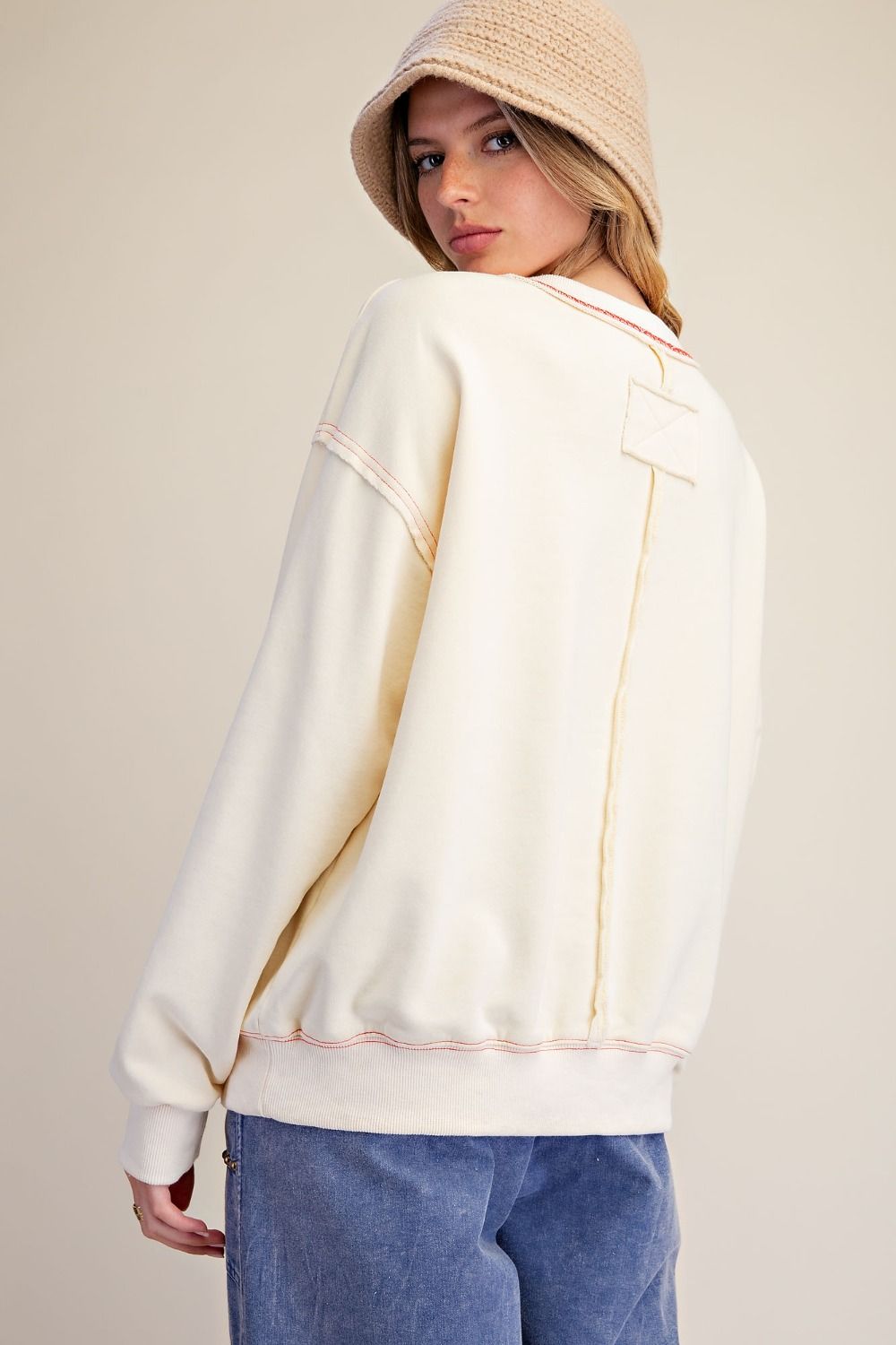 Stars & Stitches America Patch Washed Terry Pullover - Westly