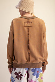 Stars & Stitches America Patch Washed Terry Pullover - Westly