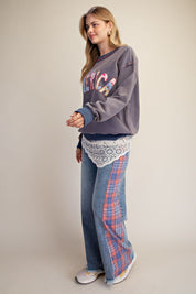 Stars & Stitches America Patch Washed Terry Pullover - Westly